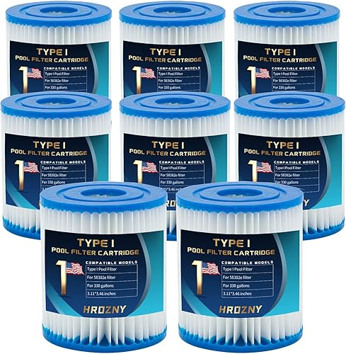 Miniatura 1 de Hrozny Cartucho de filtro de piscina tipo I, cartucho de filtro de piscina tamaño 1 para 58093, para bombas de filtro Summer Waves 300330 Galh