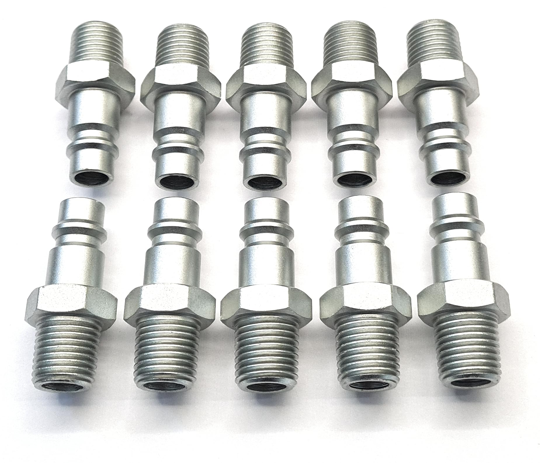 Delta-P Men's Silver 10 X Pneumatic Euro Quick Release Compressed Air Line Coupler Fitting Connector 1/4" Bspt Thread