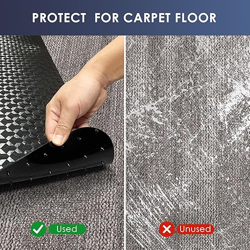 Miniatura 4 de Vicwe Tapete para silla de oficina, 48 x 36 pulgadas, antideslizante, impermeable, protector de suelo, tapete para sillas rodantes, tapete