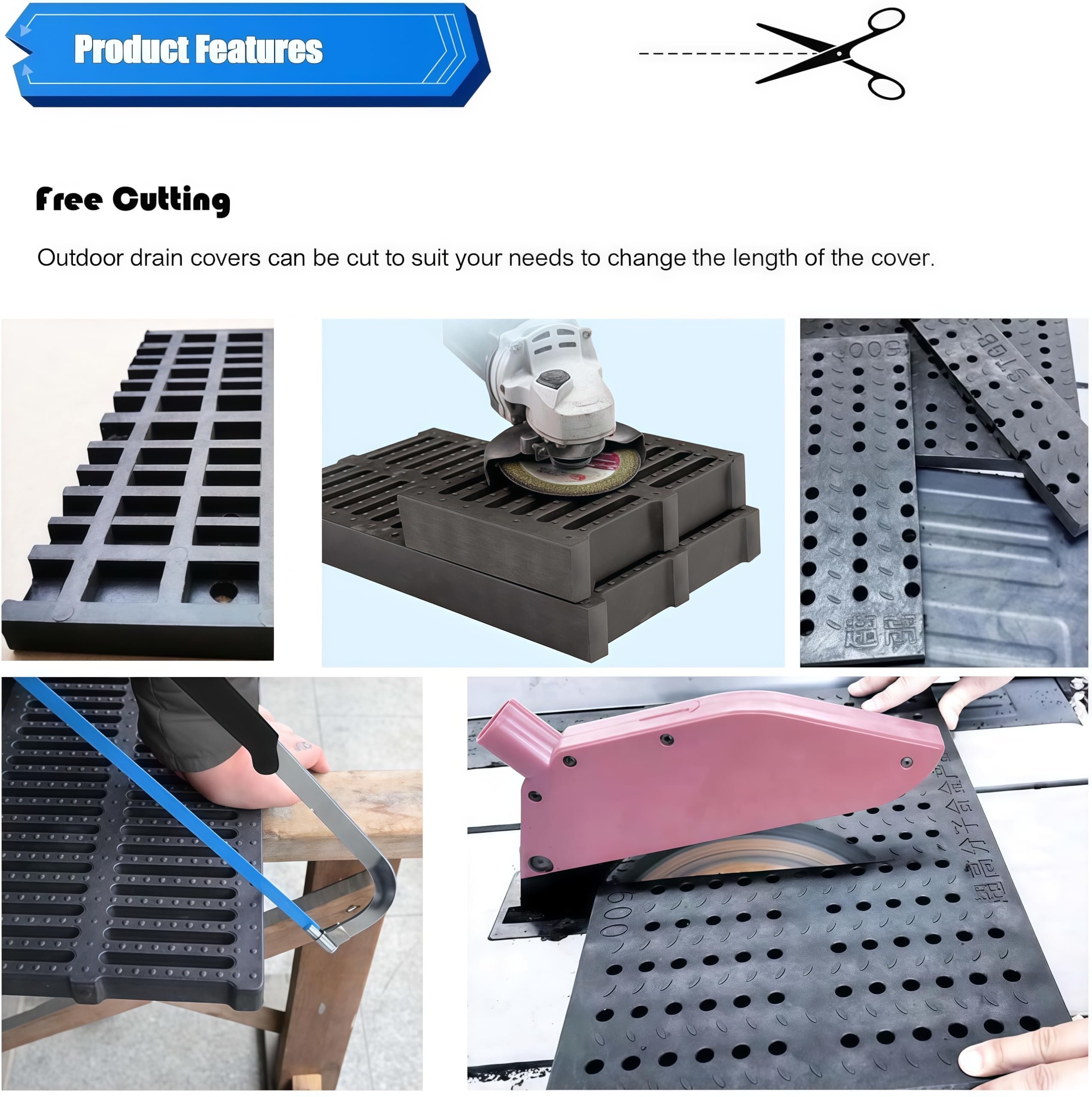 Tapa de desagüe Exterior de Alta Resistencia - Rejilla de plástico Ajustable para desagüe de jardín, Cocina y Garaje | Tamaño Personalizable para un Ajuste óptimo