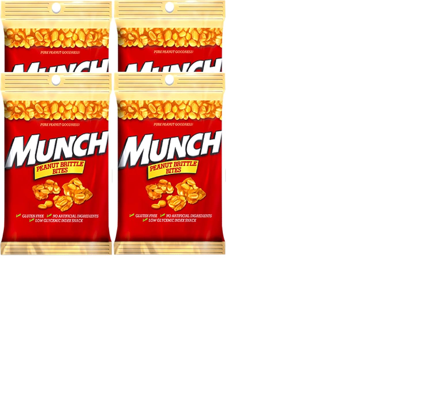 NEW Munch Pure Peanut Goodness Brittle Bites 4.0 Oz. On