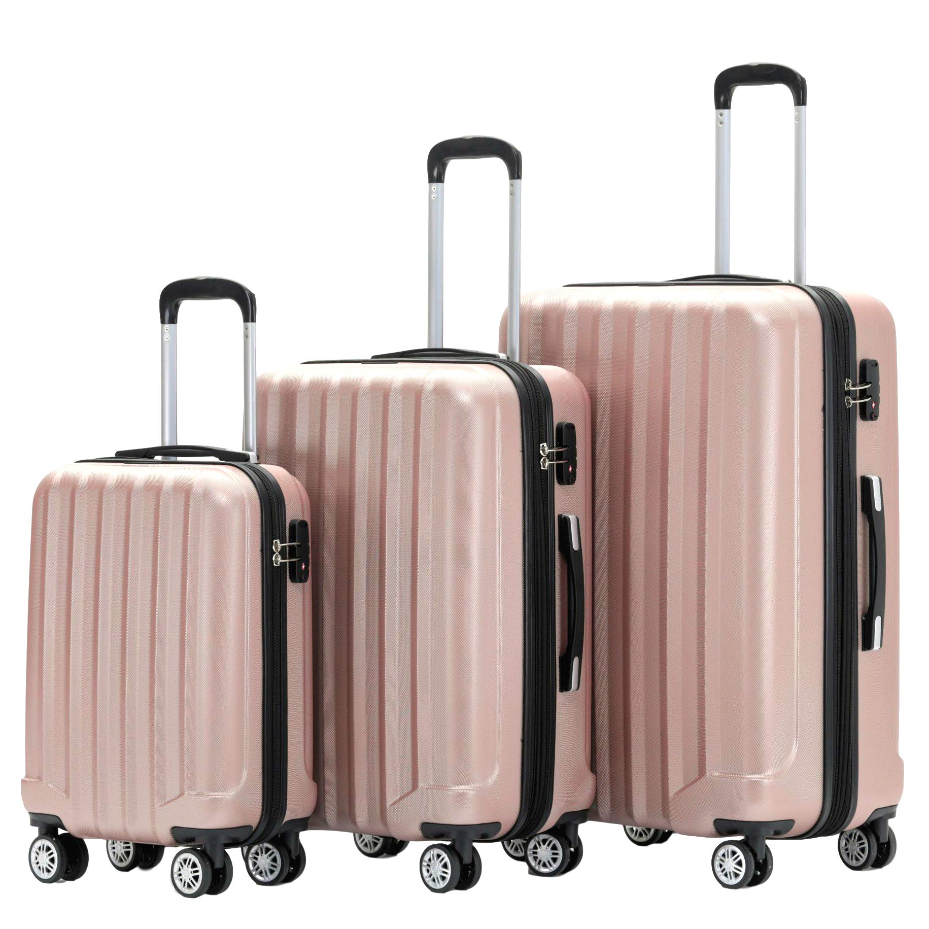 BEIBYE TSA-Schloß 2080 Hangepäck Zwillingsrollen neu Reisekoffer Koffer Trolley Hartschale Set-XL-L-M(Boardcase)
