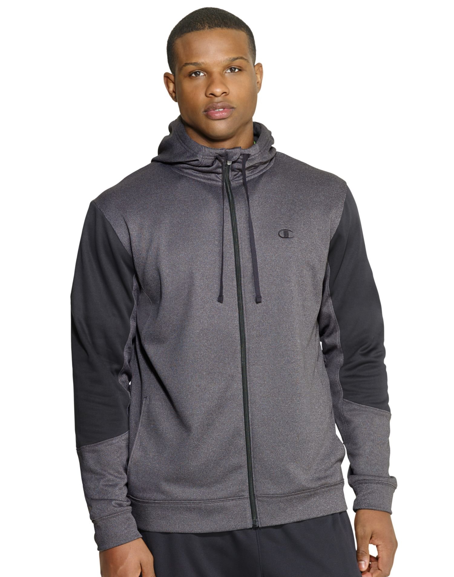 Champion Men's Powertrain Tech Fleece Front-Zip Hooded Jacket