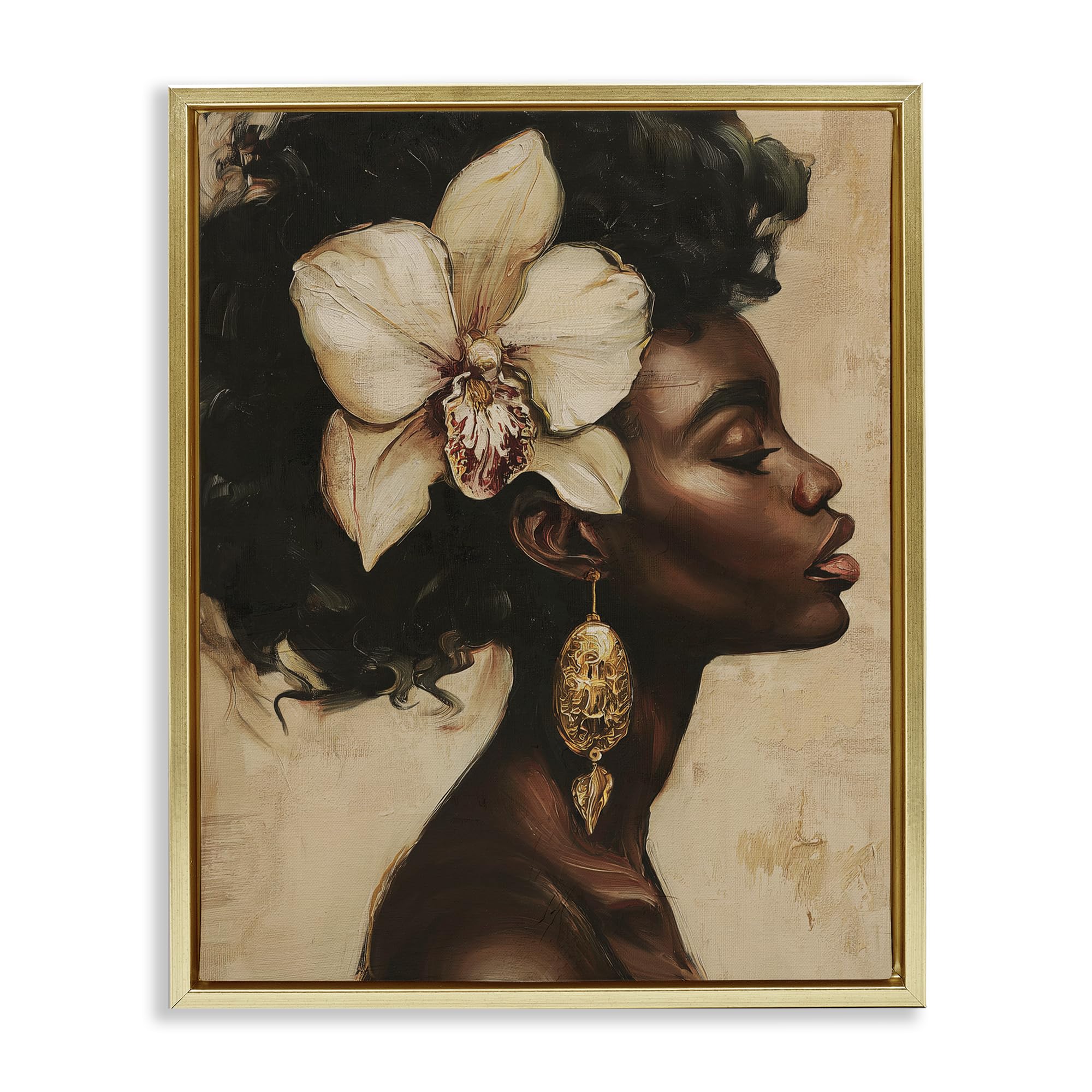 'Orchid Majesty Portrait'| Floating Frame Canvas Art