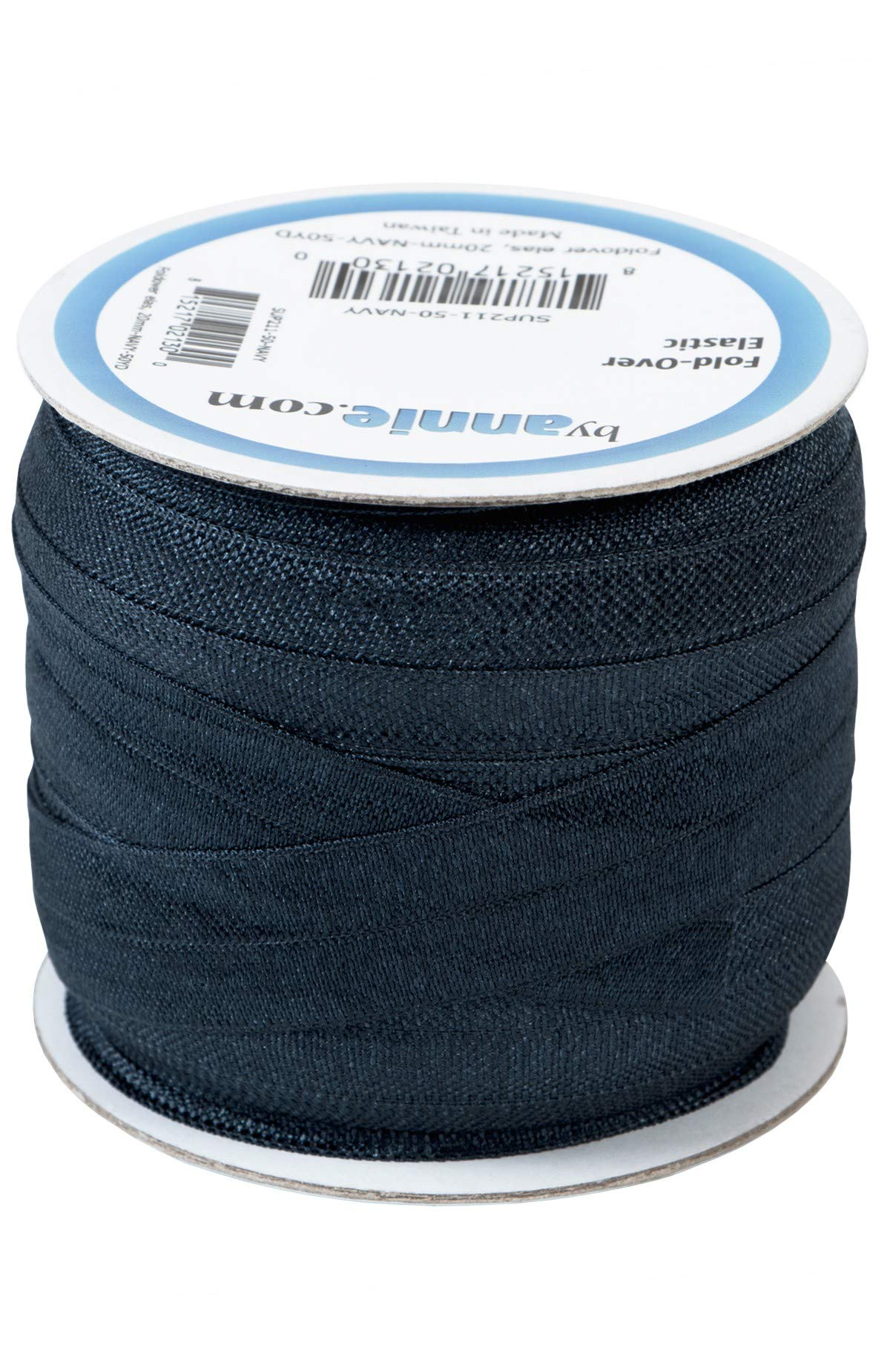 By Annie Élastique pliable Bleu marine 1,9 cm x 45,7 m