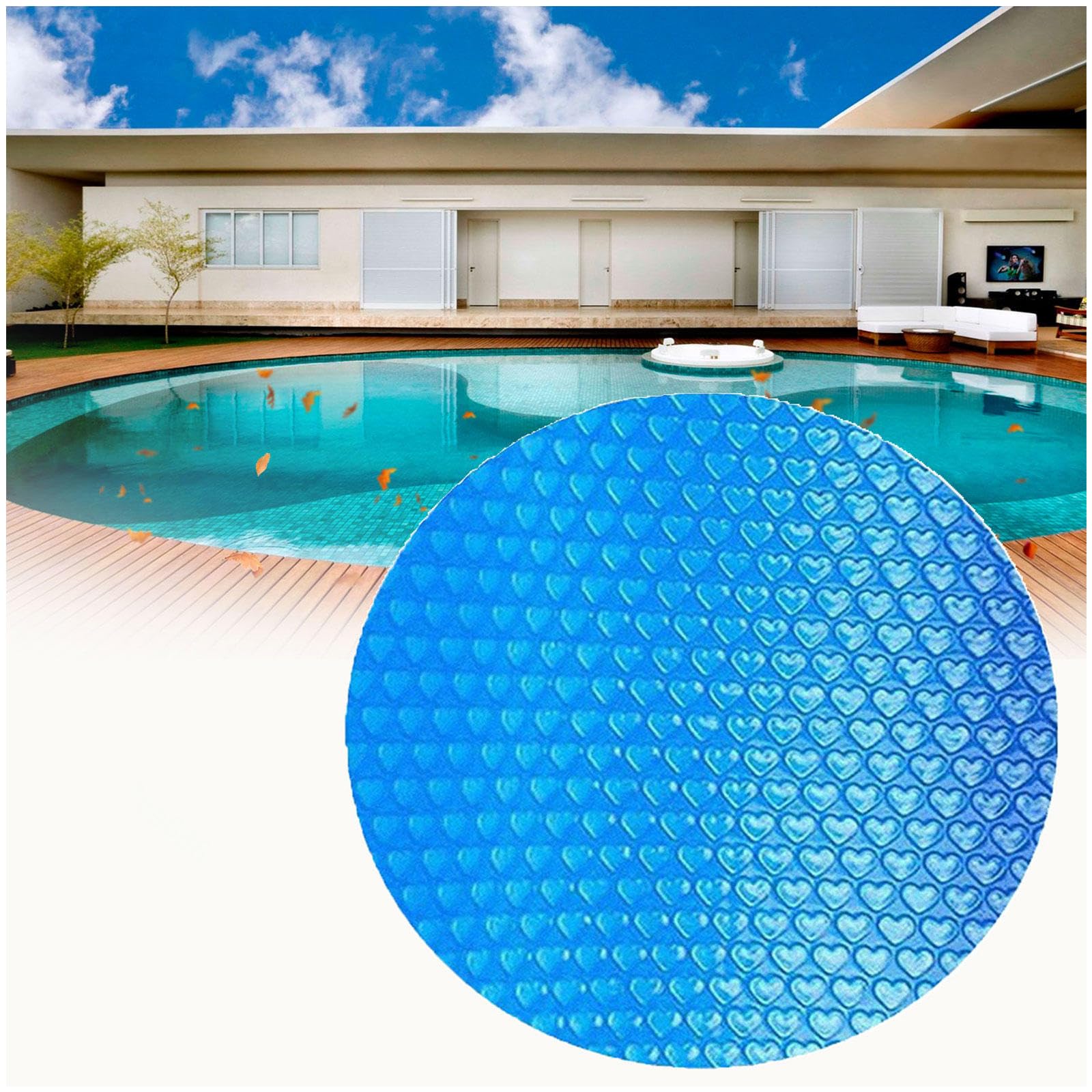 Amazon.com : Pool Heaters for Above Ground Pools, 4Ft／5Ft／6Ft／8Ft／10Ft／12Ft／15Ft  Pool Covers Inground, Above Ground Pool Heater Above Ground Pool Solar  Heater,10Ft : Patio, Lawn u0026 Garden