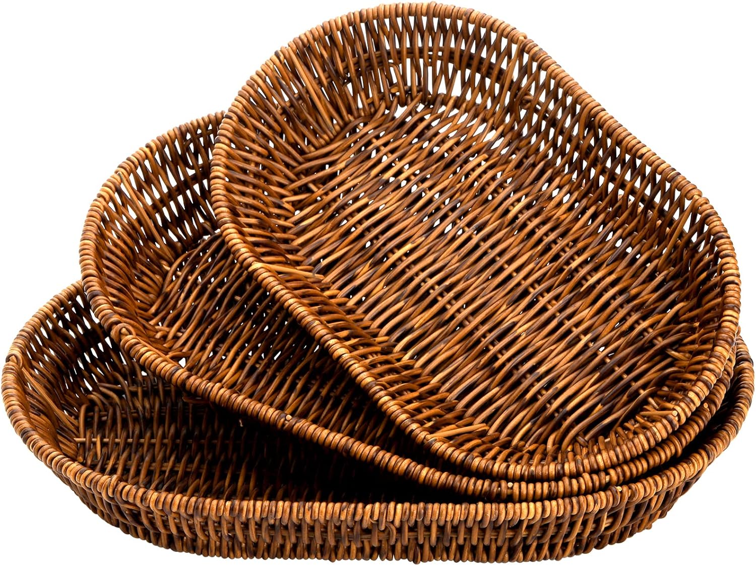 Hedume Set of 3 Wicker Baskets, Bread Baskets Sets