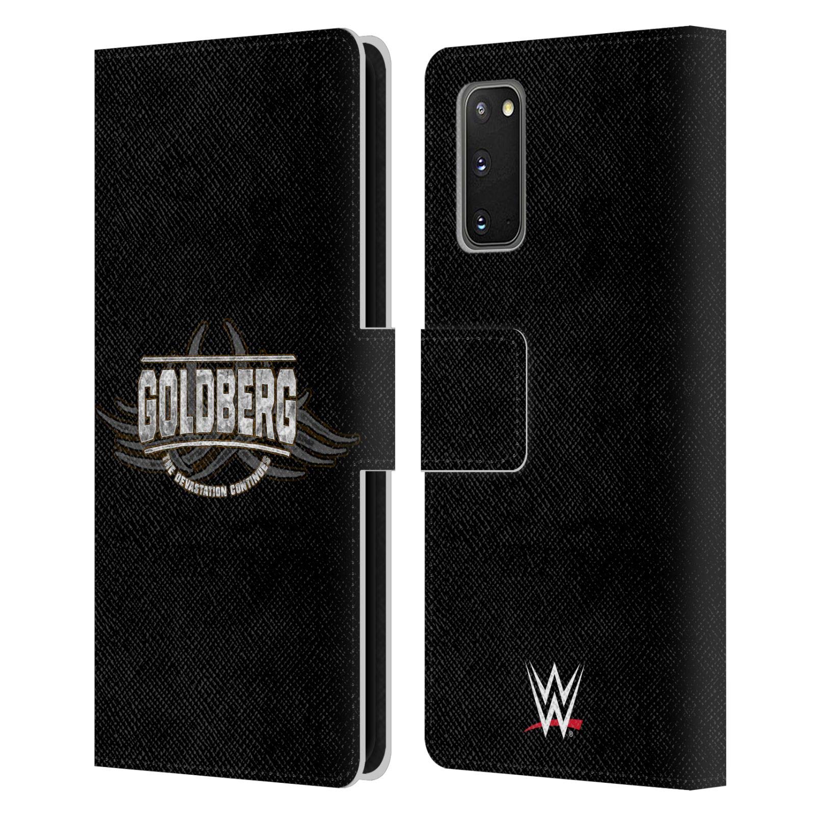 Head Case Designs Officially Licensed WWE The Devastation Continues Goldberg Leather Book Wallet Case Cover Compatible with Samsung Galaxy S20 / S20 5G