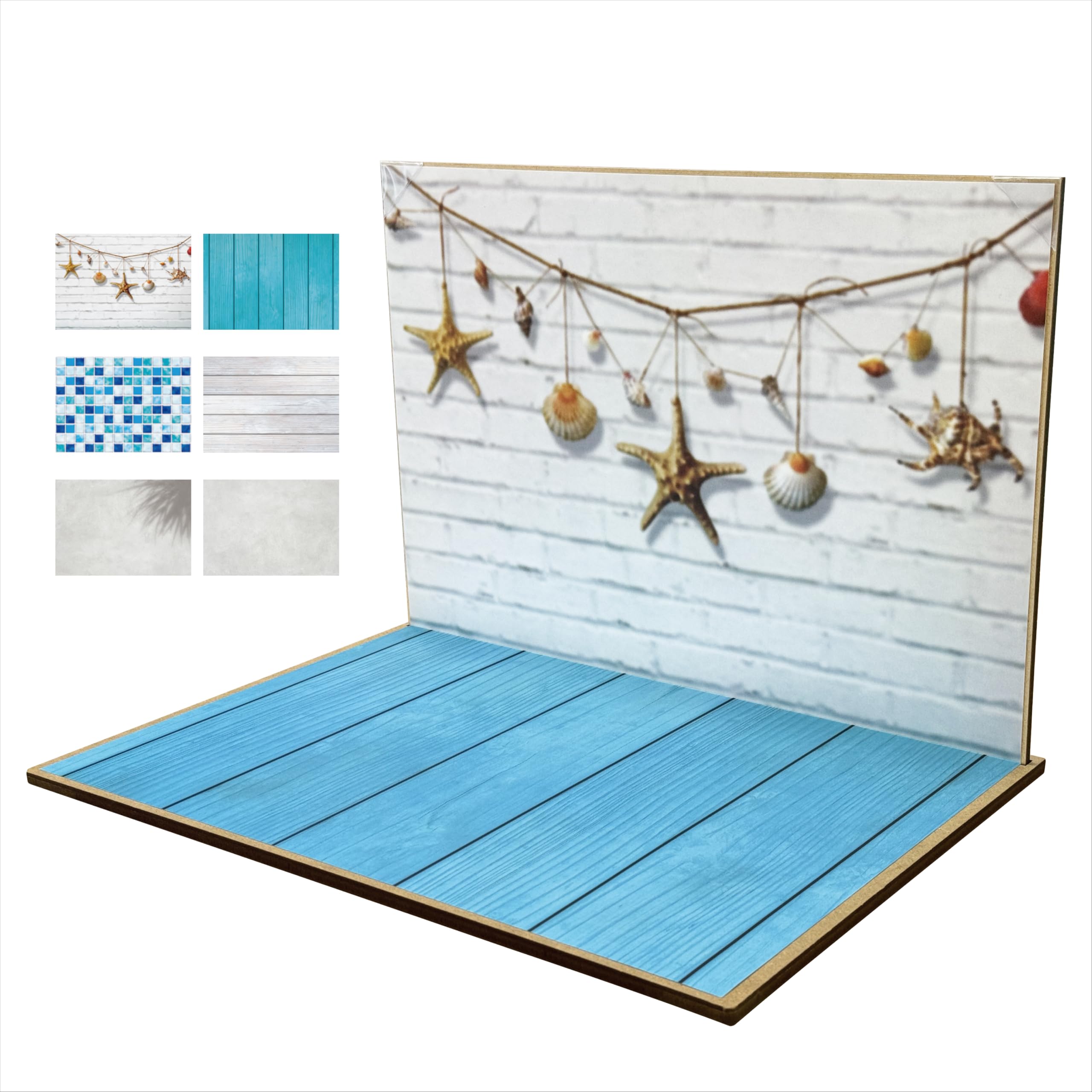 Amazon | テーブルフォトブース【サマー001】 商品撮影パネル＋背景紙3