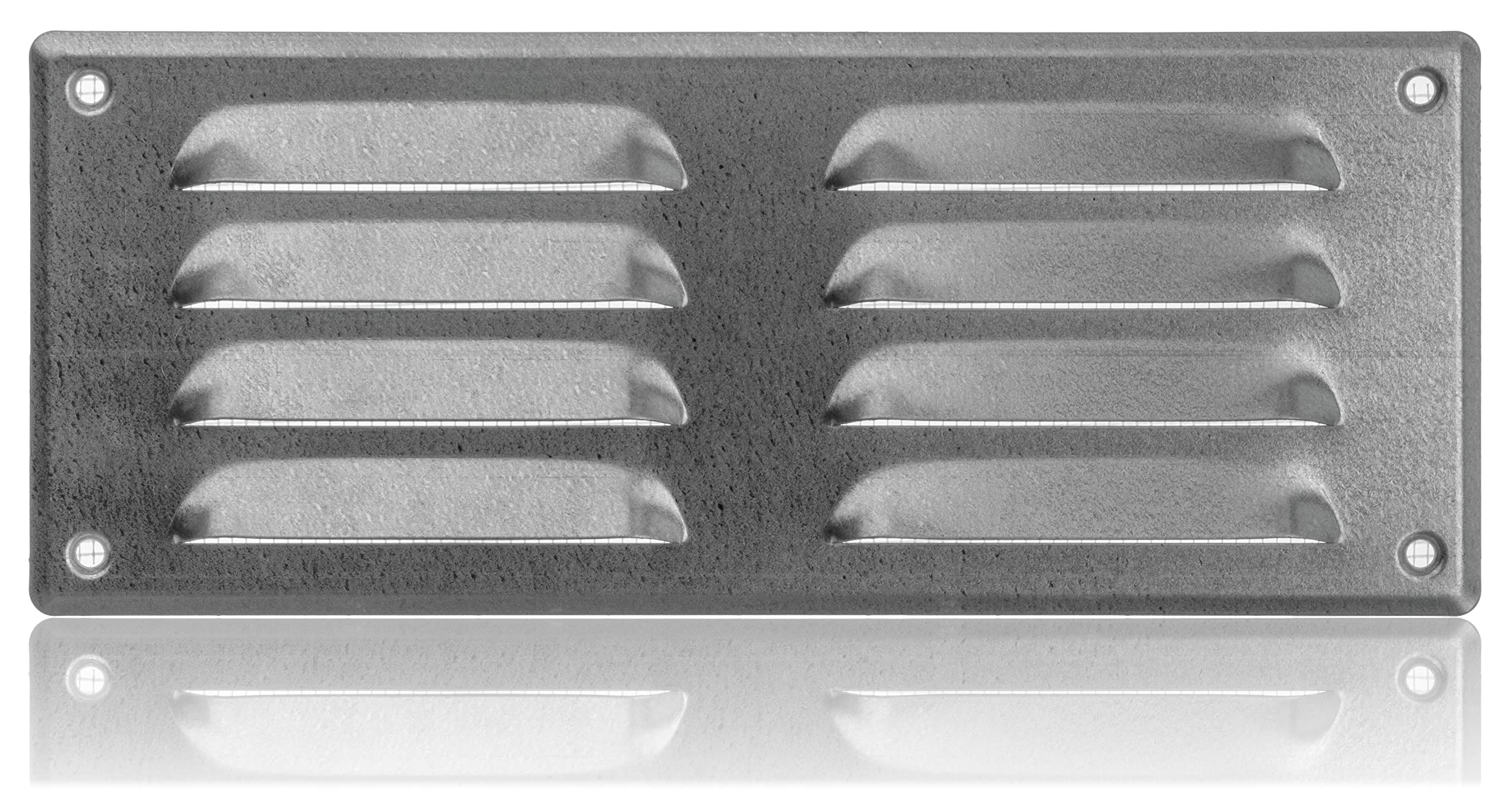 About Vent Galvanised Steel 260X105mm / 10X4 Inch Ventilation Grille With Flyscreen - Air Vent Cover