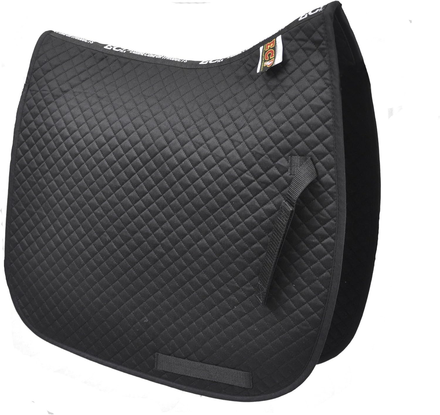 ECP Equine Comfort Products Quilted Dressage Saddle Pad, Breathable, Moisture-Absorbing, Lightweight Cushioning, Secure Fit, Contoured for Comfort, Durable Cotton for Training & Competition