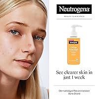 Vista 3 de Neutrogena Limpiador facial para acné sin aceite, limpiador facial de piel propensa a brotes con tratamiento de acné de ácido salicílico al 2%