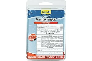 Tetra Pond Fountain Block 6 Count - Barley Straw Pellets for Clear, Healthy Ponds