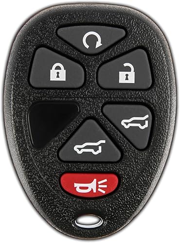 KeylessOption Repuesto de llavero transmisor de 6 botones., Negro