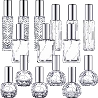 Mifoci 15 Pcs Empty Perfume Bottles Perfume Sprayer Bottle Perfume Atomizer Fine Mist Perfume Spray Bottle Small Vintage Refillable Cologne Bottle Travel Cosmetic Container for Essential Oil