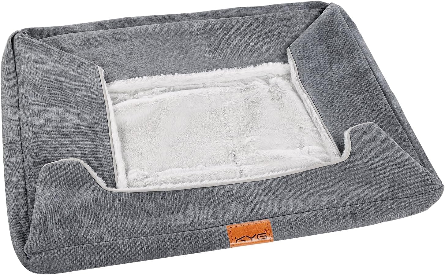 KYG Funda de Repuesto para la Cama para Mascotas,Cama Perro Grande Lavable,Gris, 100 * 80 cm