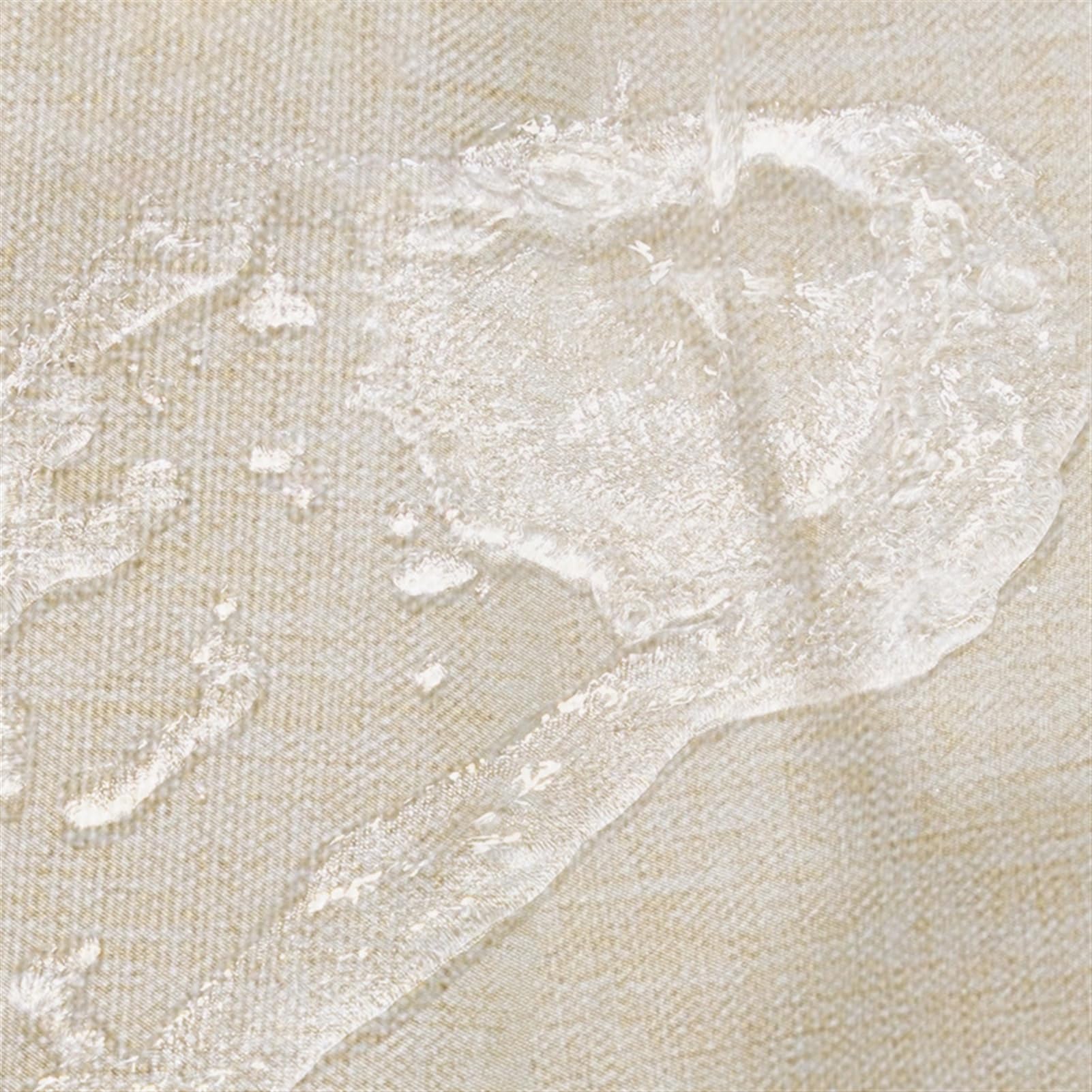 Cortina de ducha de lino impermeable, antimoho, para bañera, ducha, cabina, color beige, 100 x 180 cm, resistente al moho, respetuosa con el medio ambiente, con ojales inoxidables