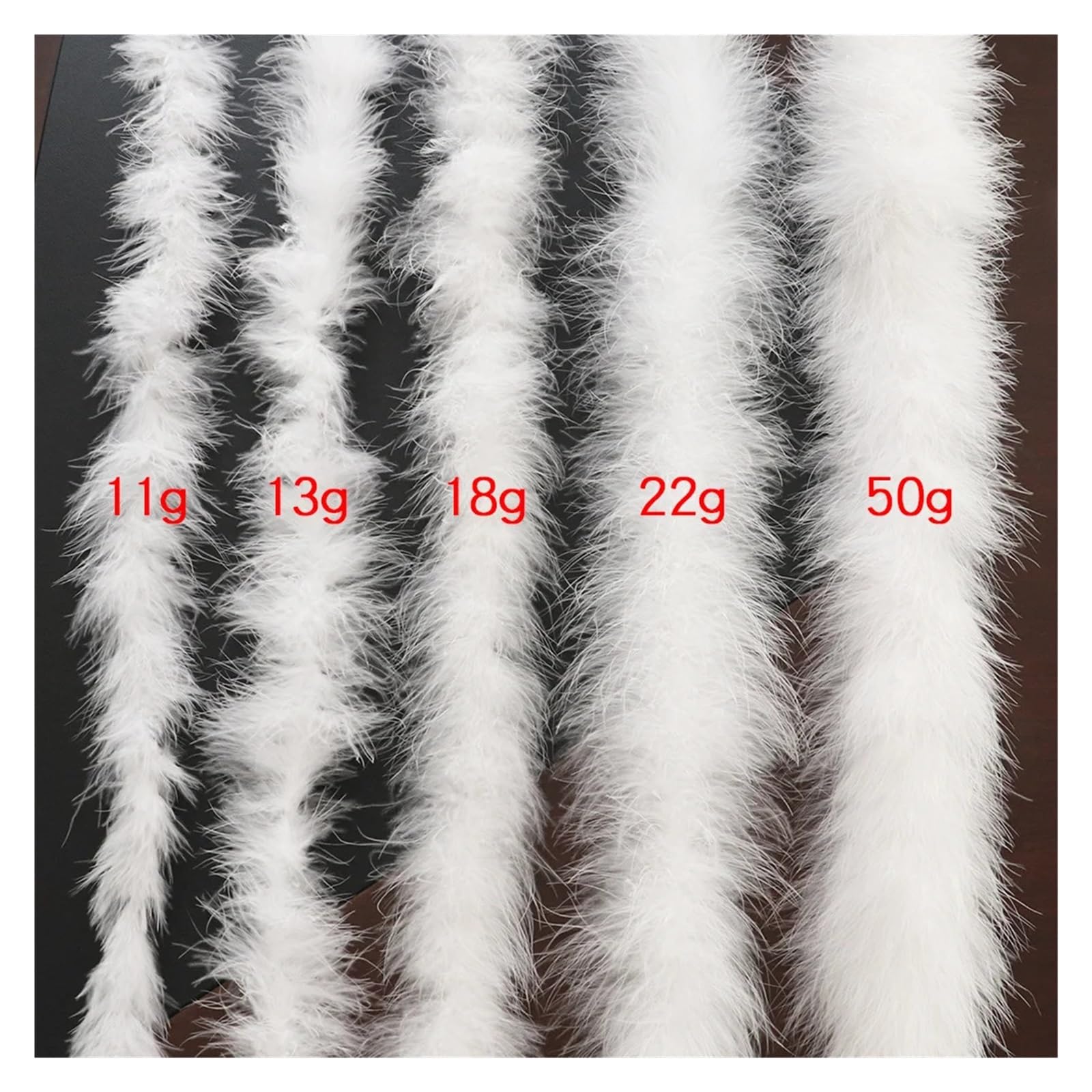Bunte Federboas 2 Meter Flauschiger Marabou-Truthahnfedern-Boa-Federschal for Hochzeitskleid, dekorative Federn(Black,50g)