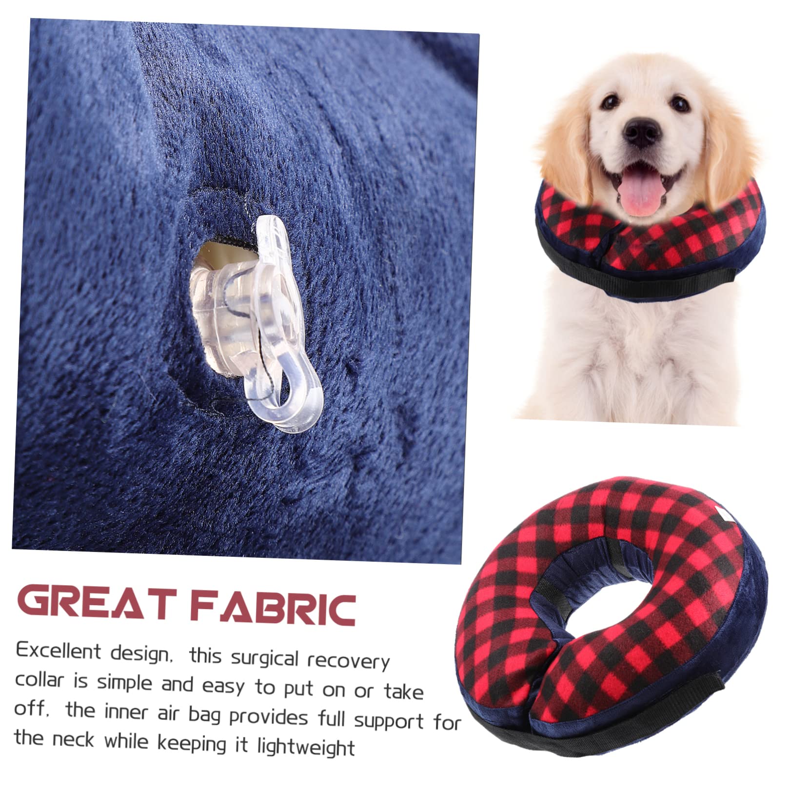 DOITOOL 4pezzi Collare Di Inflabile Per Cani e Gatti Comfort e Protezione Post-operatoria Collare Elisabettiano Alternativo Adatto Per Riposo e Gioco Design Ciambella Per Movimenti