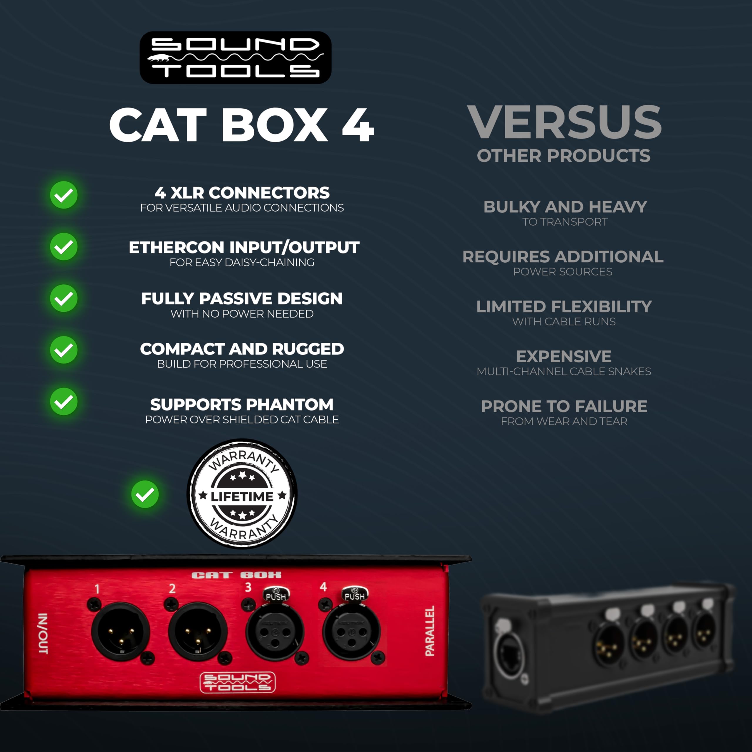 Amazon.com: Sound Tools CAT Box MFX – 2 Male & 2 Female with