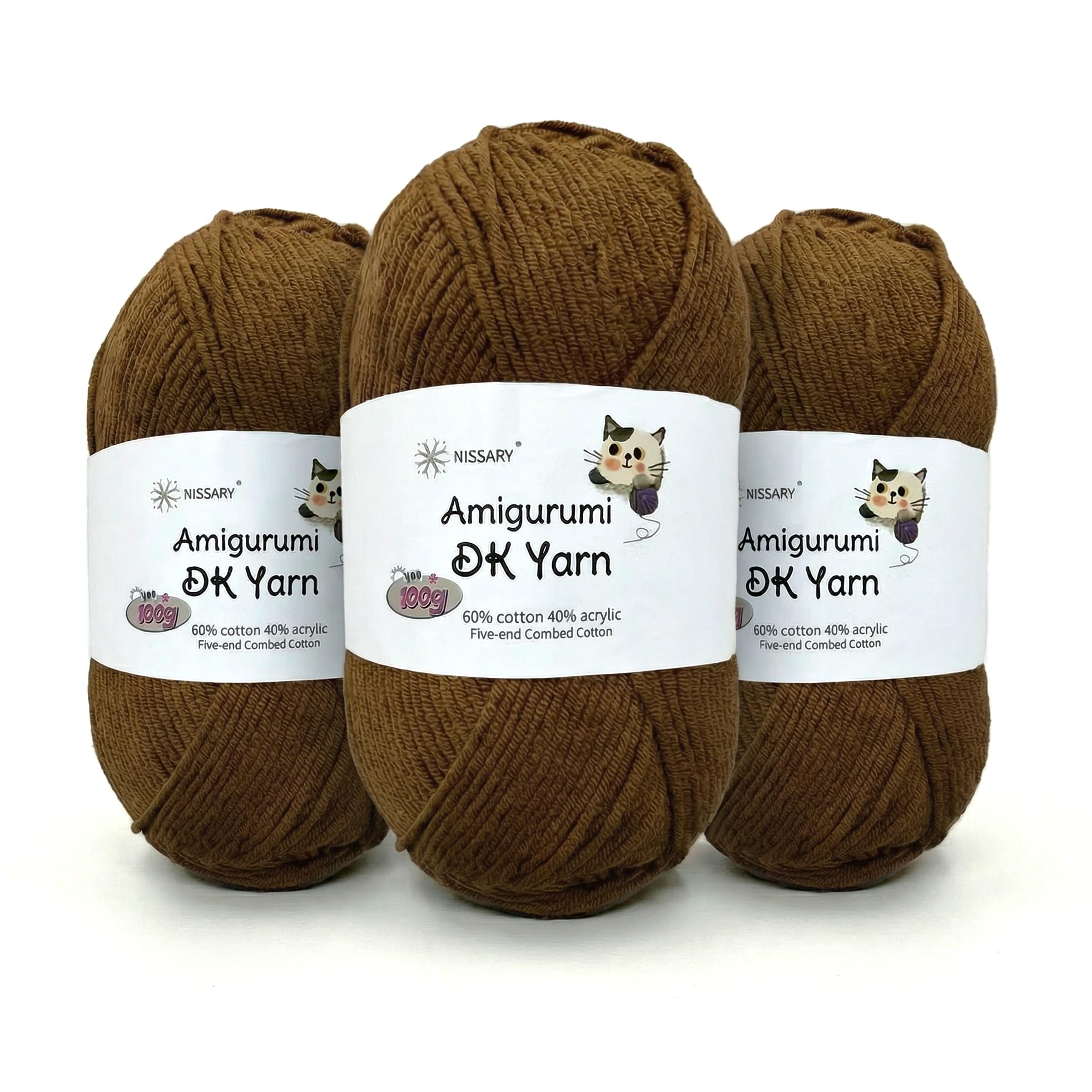 Häkelgarn,100g Baumwoll-DK-Garn 60% Baumwolle, 40% Acryl