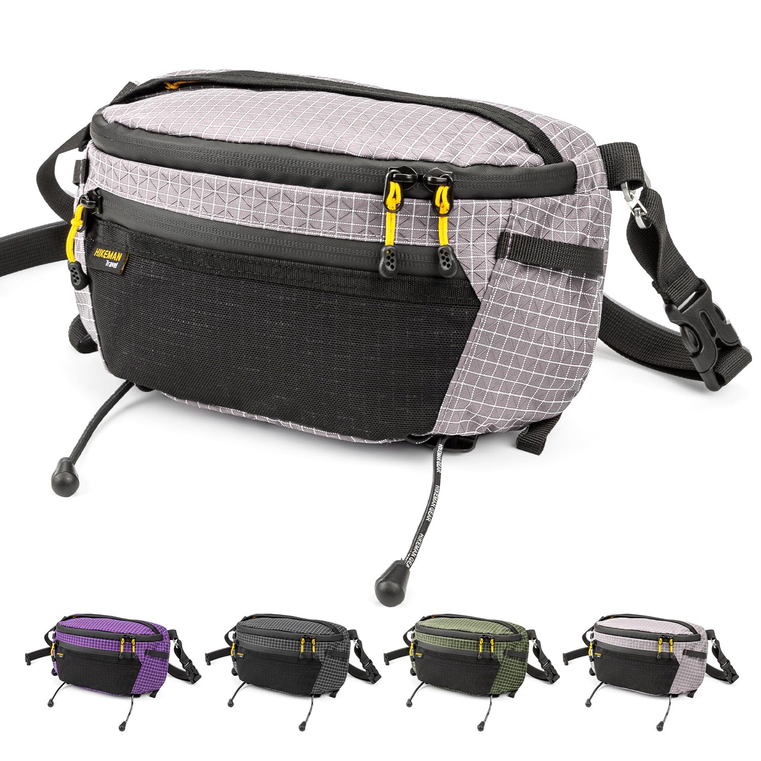 HIKEMAN Bumbag Waist Fanny Pack - Lightweight Backpack Strap Pouch,Large Capacity Waist Bag,Waterproof Cross Body Bag Chest Bag,Backpack Attachment Bag for Sport Running Hiking Camping Dog Walking