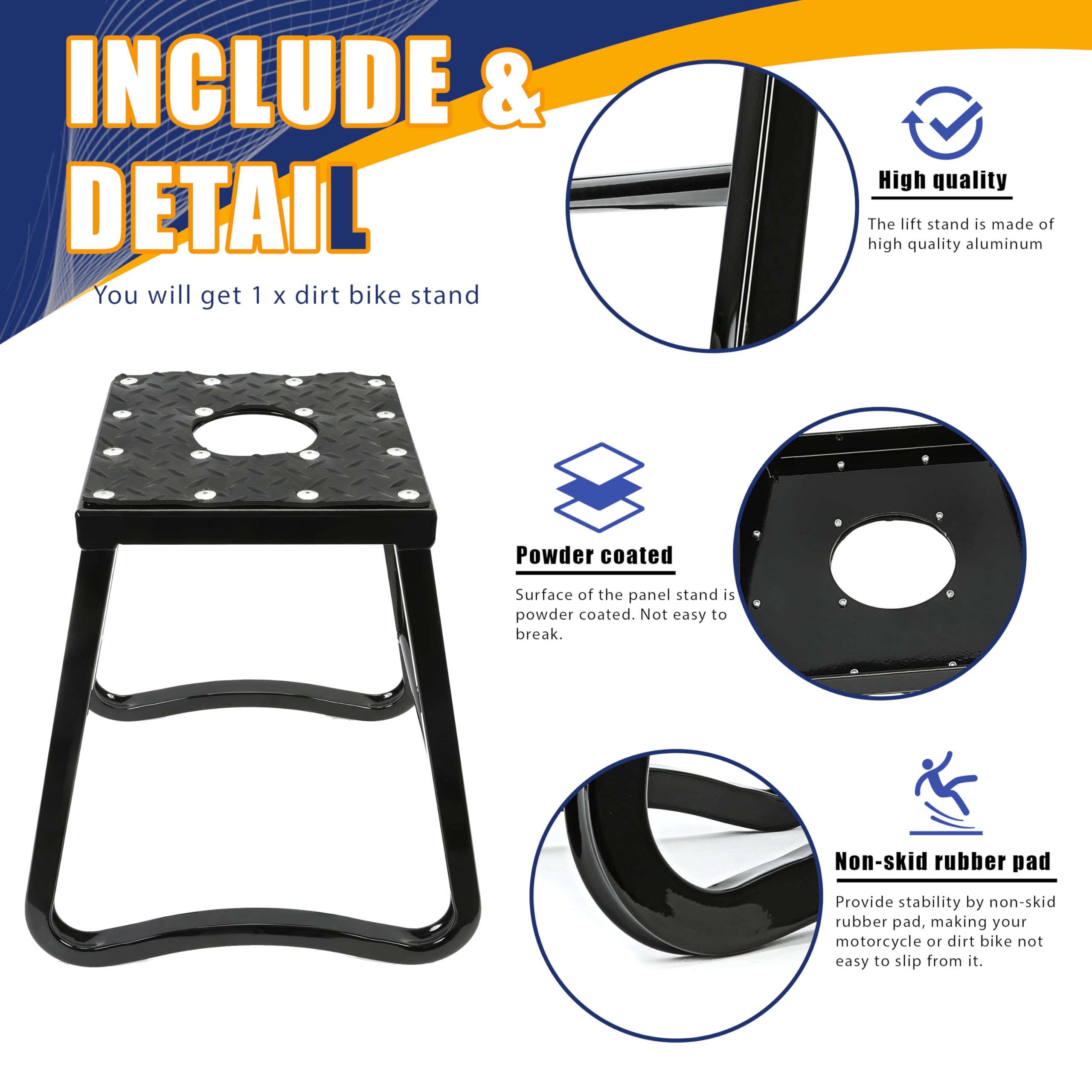 Amazon.com: KUAFU Universal Dirt Bike Stand for Motorcycle 16.5 in