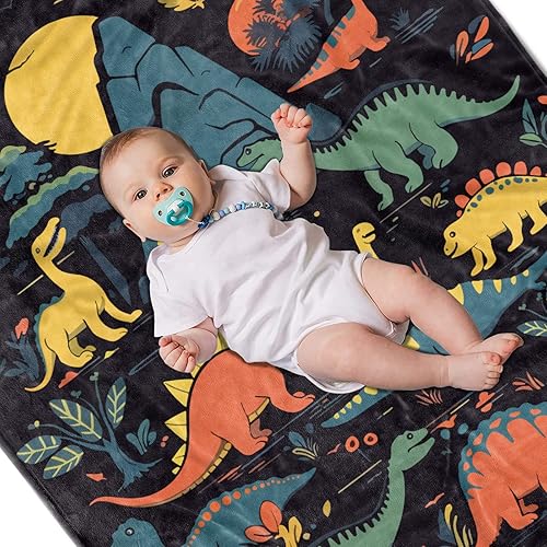 Miniatura 4 de Manta de dinosaurio suave y cálida para niños