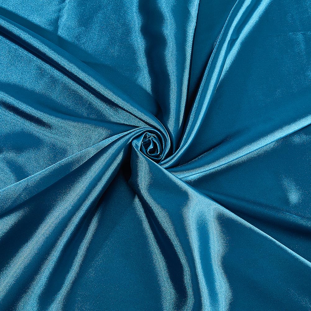 GORGECRAFT Satin Photography Background Silk Dark Cyan Polyester Material Seamless Glossy Fabric Cloth Backdrops for Jewelry Cosmetics Food Photoshoot