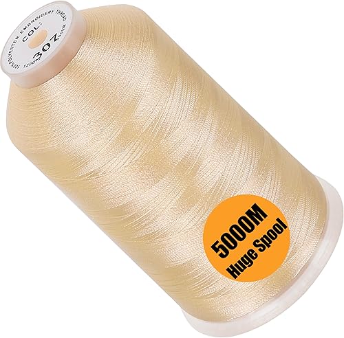 Miniatura 65 de New brothread - Bobina única de 5000 m de hilo de poliéster para máquina de bordar 40WT para máquinas comerciales y domésticas - Marigold