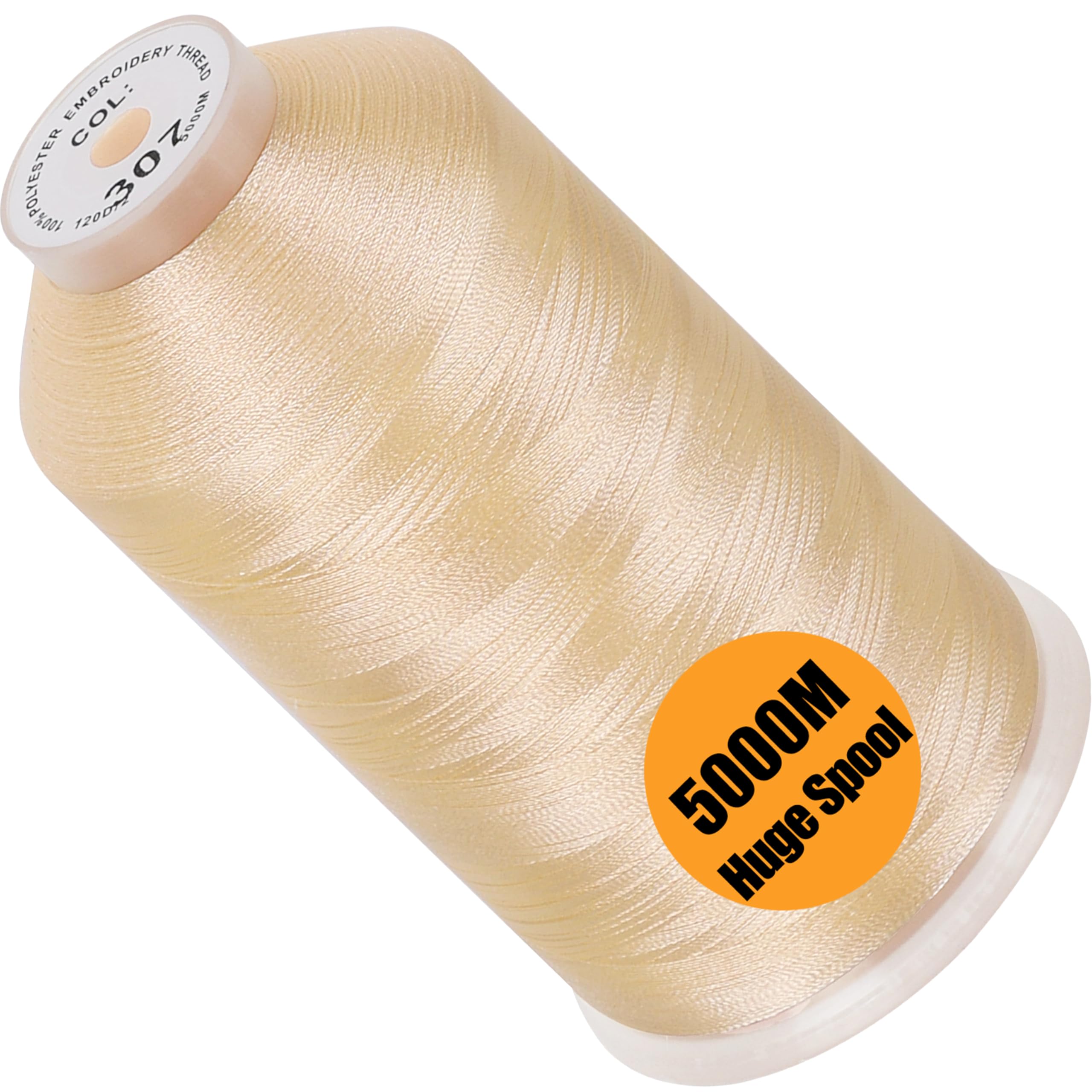 New brothread 5000M Huge Spool Embroidery Machine Thread - Linen