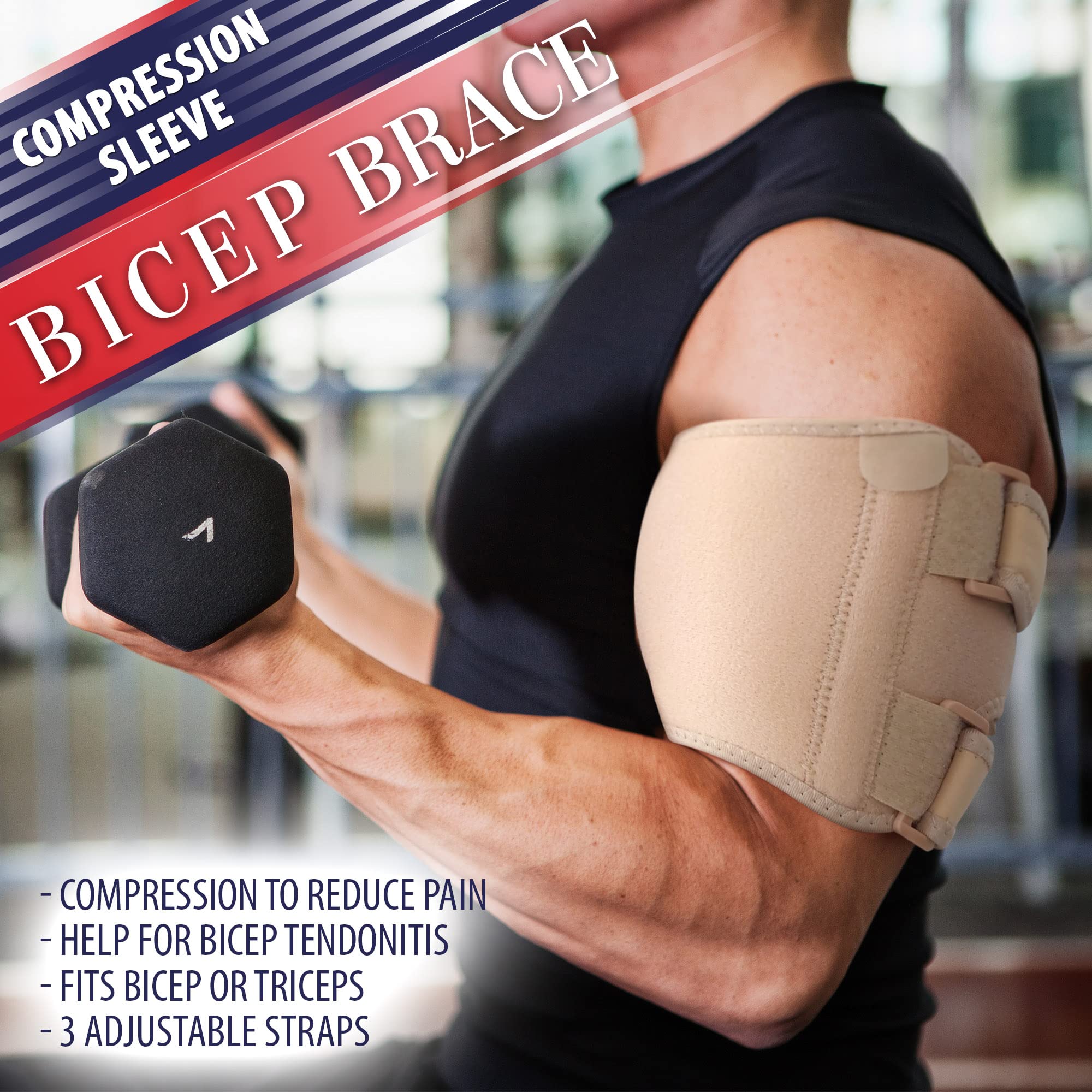 Bicep Tendonitis Brace Bicep Compression Sleeve For Triceps & Biceps