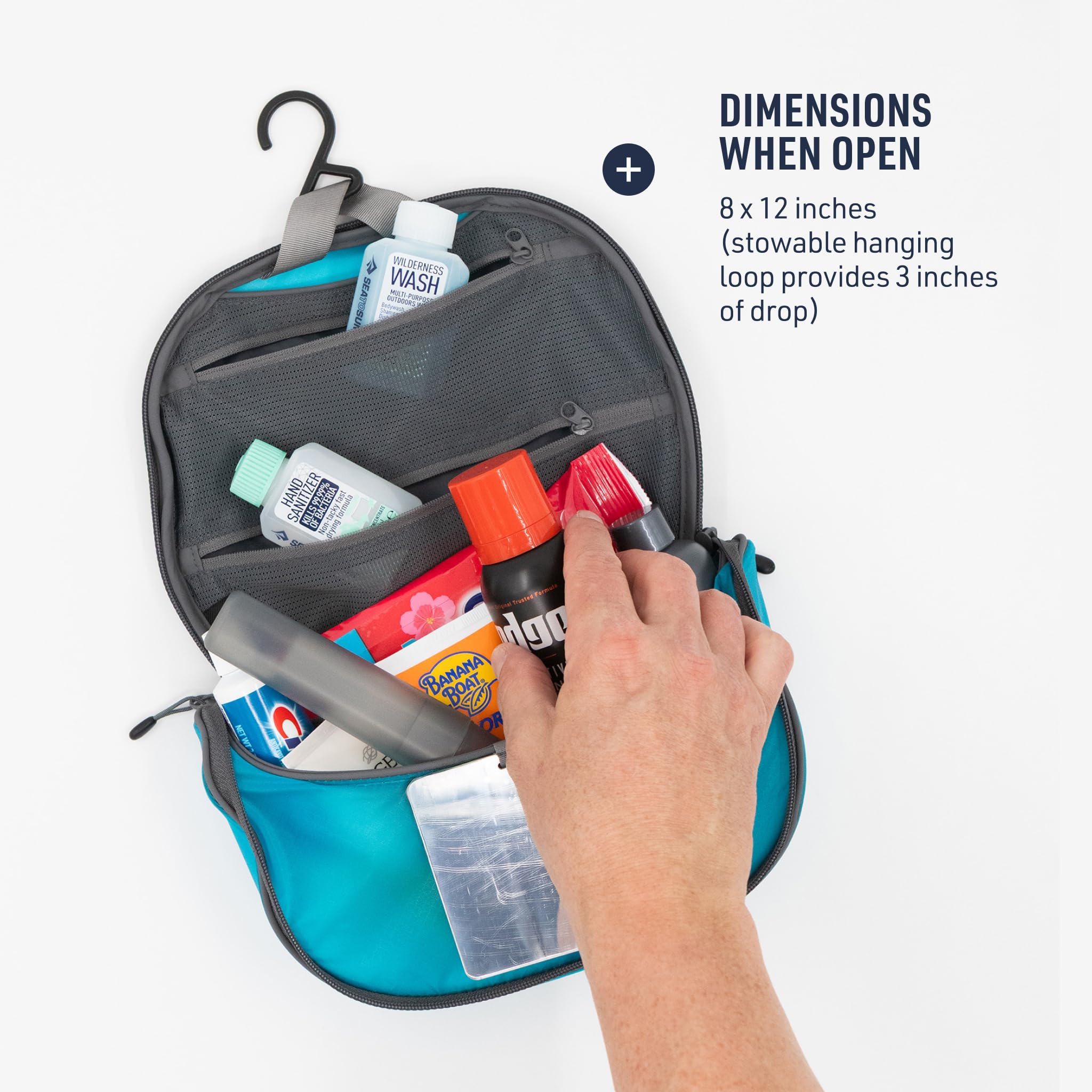 Sea to Summit TravellingLight - Neceser Colgante Organizador de Viaje para Hombres y Mujeres, Gris Peltre., S, Talla S:
