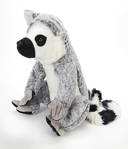 The Petting Zoo Peluche de lémur de cola anillada, regalos para niños, animales salvajes del zoológico Onez, juguete de peluche de lemur de cola