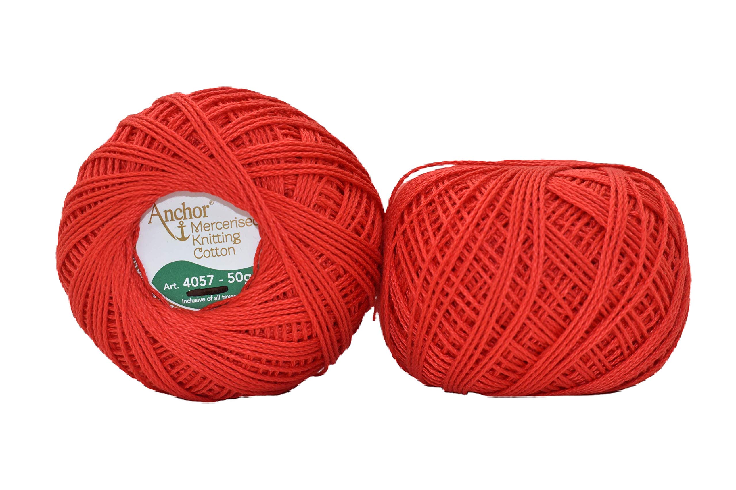 HUNNY- BUNCH® Premium Anchor Mercerised Knitting Crochet Cotton Thread Yarn Balls for Knitting, Weaving, Embroidery, DIY and Craft Making (Art. 4057) 50G - Pack of 1 (46)