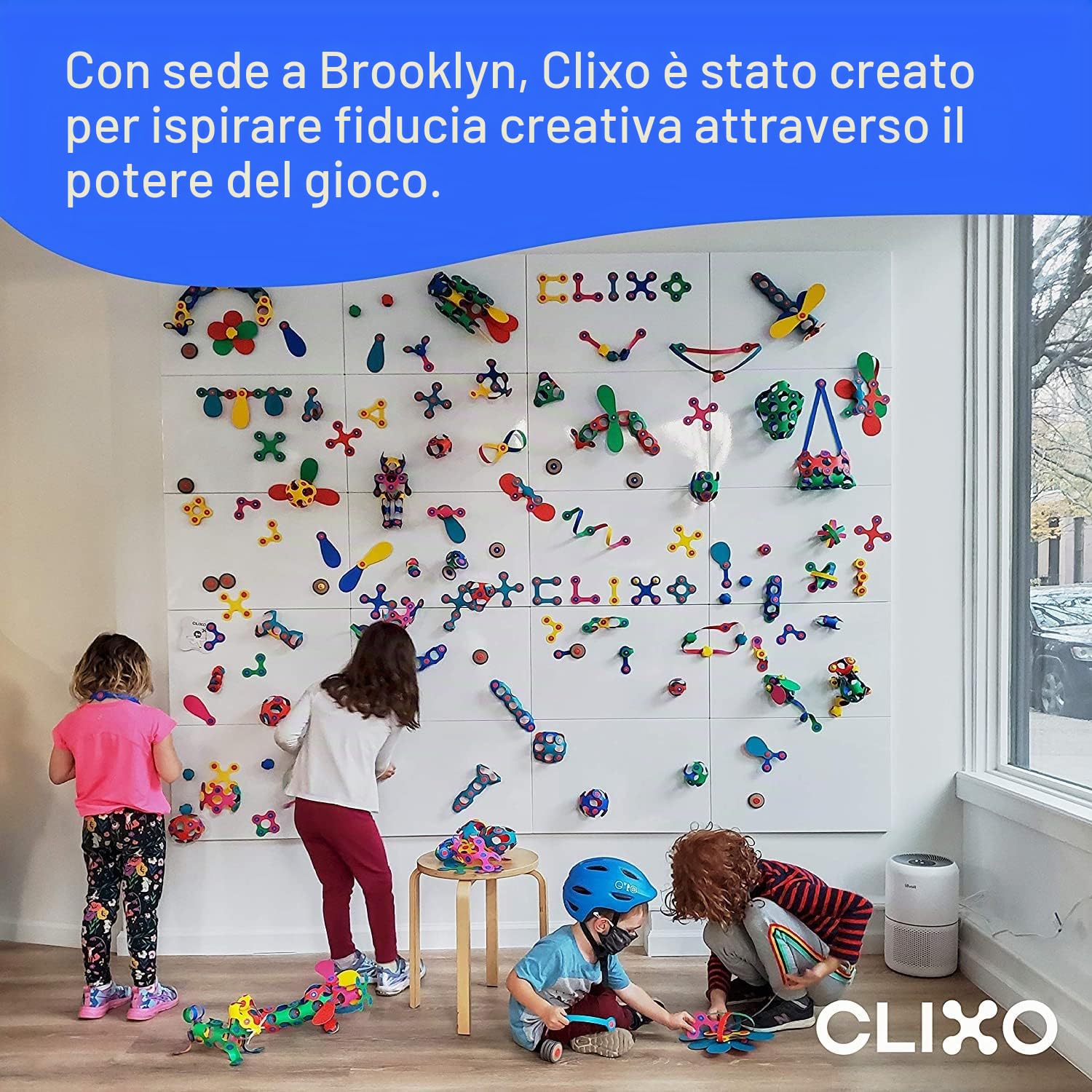 Clixo Super Rainbow - Confezione da 60 pezzi – Un giocattolo da costruzione magnetico versatile e adatto ai viaggi, gioco creativo con stelo, ottimo regalo per bambini curiosi dai 4 agli 8 anni