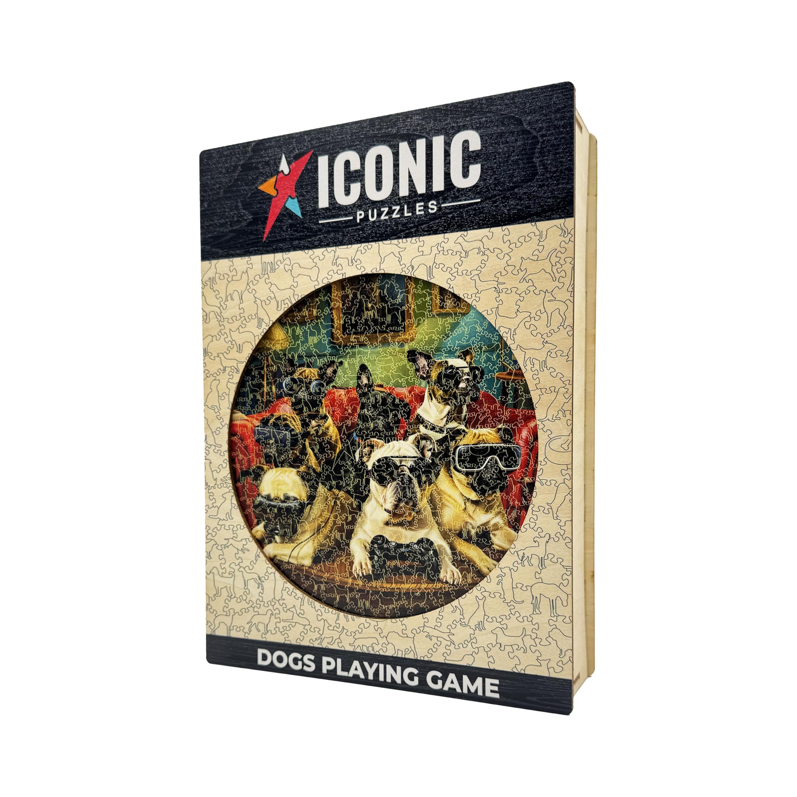 Iconic Puzzles - Gamer Dogs, Fantasy Animals, 100% nachhaltiges Holzpuzzle, Geschenke für Kinder und Erwachsene, Größe M, 350 Teile – Ansicht 3