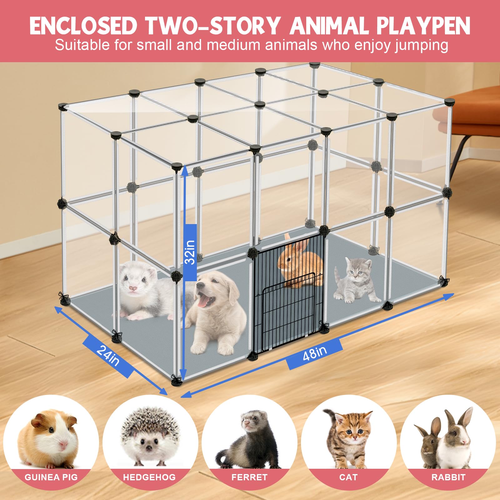 Amazon.com: 32 Panels Small Animal Playpen, 48