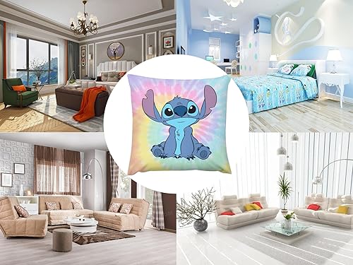 Miniatura 3 de Fundas de almohada decorativas compatibles con diseño de dibujos animados de Disney, súper suaves, suaves y cómodas, 18 x 18 pulgadas (impresas en