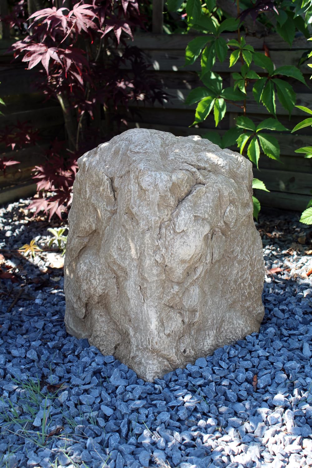 Copertura per rocce da giardino, effetto arenaria, rocce artificiali, 28 x 40 cm, copertura pompa