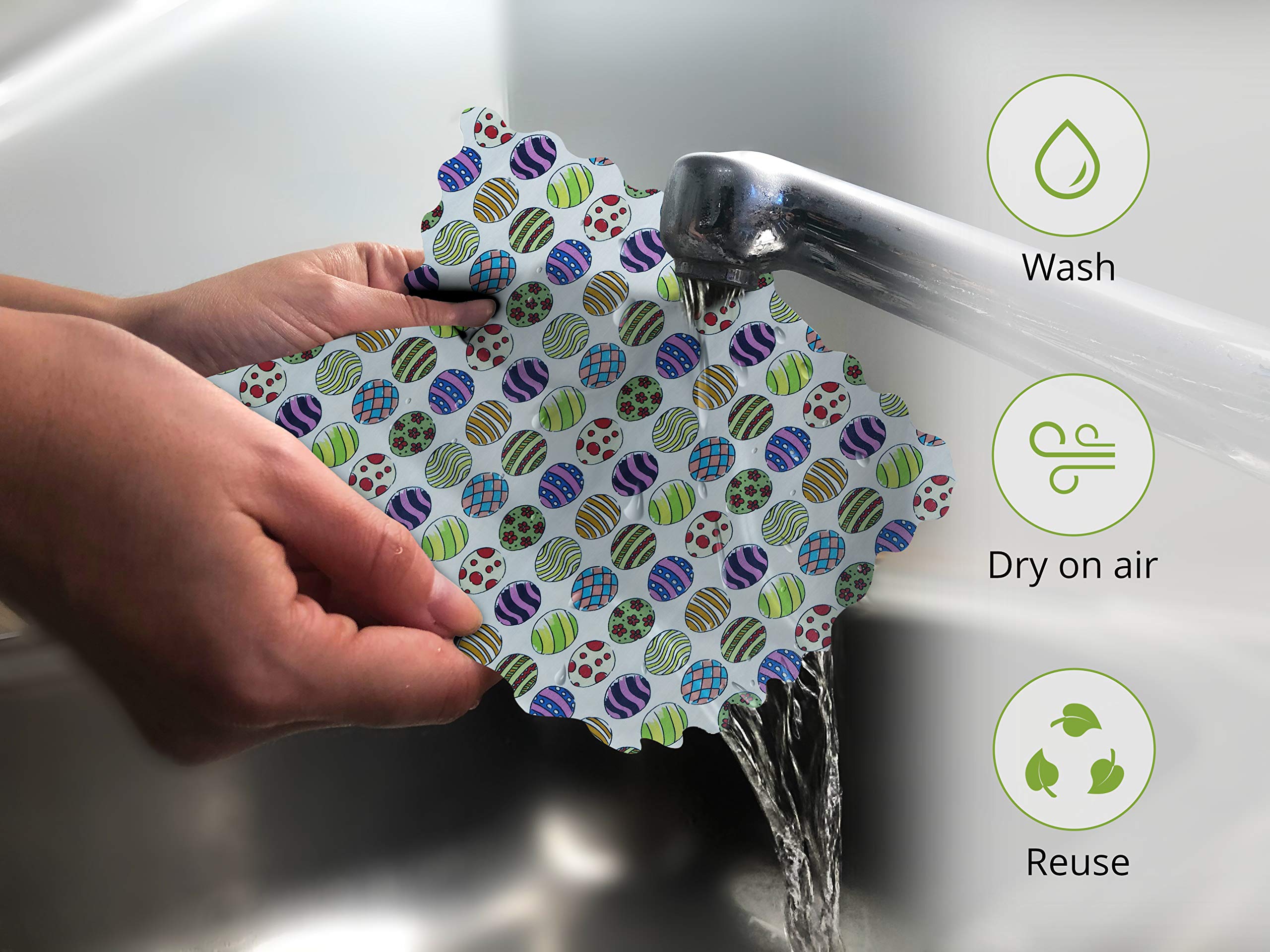 Lingettes à La Cire D'Abeille Lot De 3 (S M L) - Wraps Réutilisables Sans Plastique Tropical