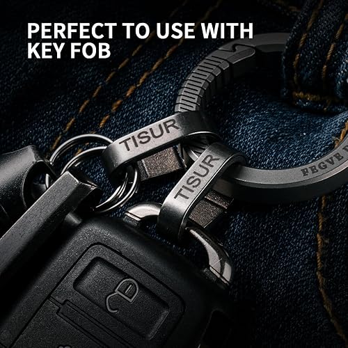 Miniatura 5 de TISUR Mini llaveros de titanio, mosquetón pequeño, clip de liberación rápida, llavero, conector, accesorios para automóvil