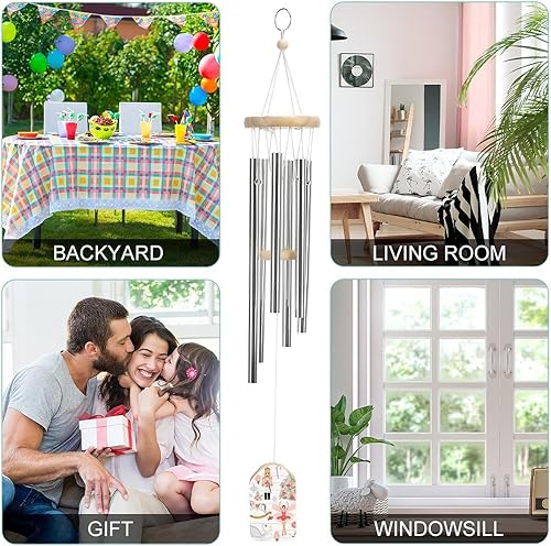 Miniatura 4 de Campanillas de viento de ensueño de cascanueces para exteriores, campanillas de viento perfectas para exteriores o interiores, decoración de jardín