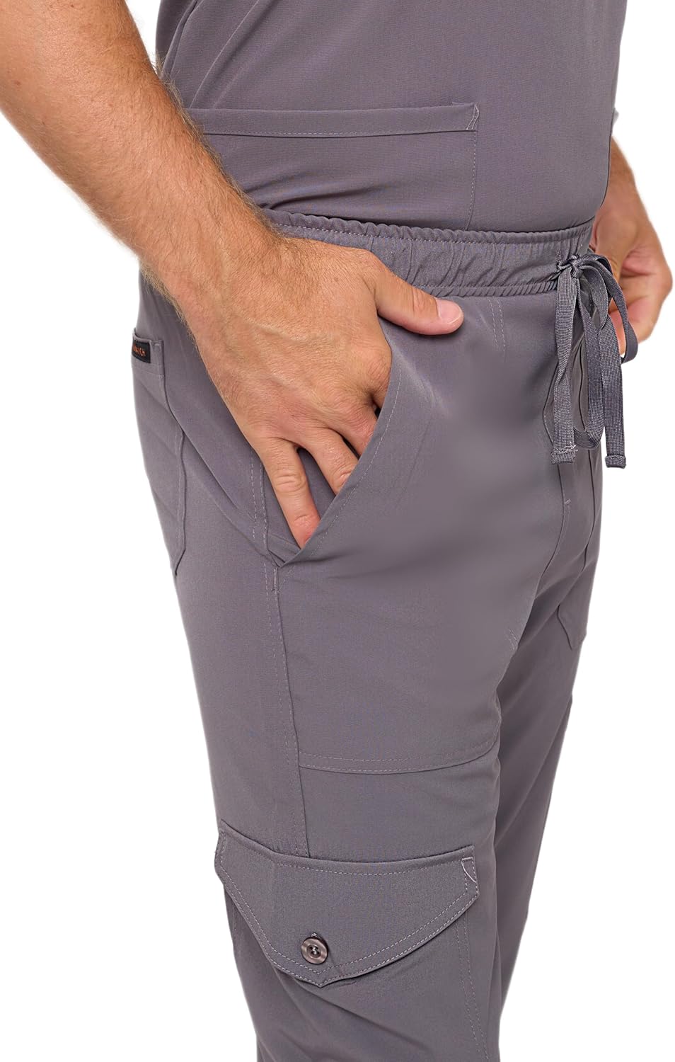 Natural Uniforms Mens Stretch Multi-Pocket Cargo Scrub Set