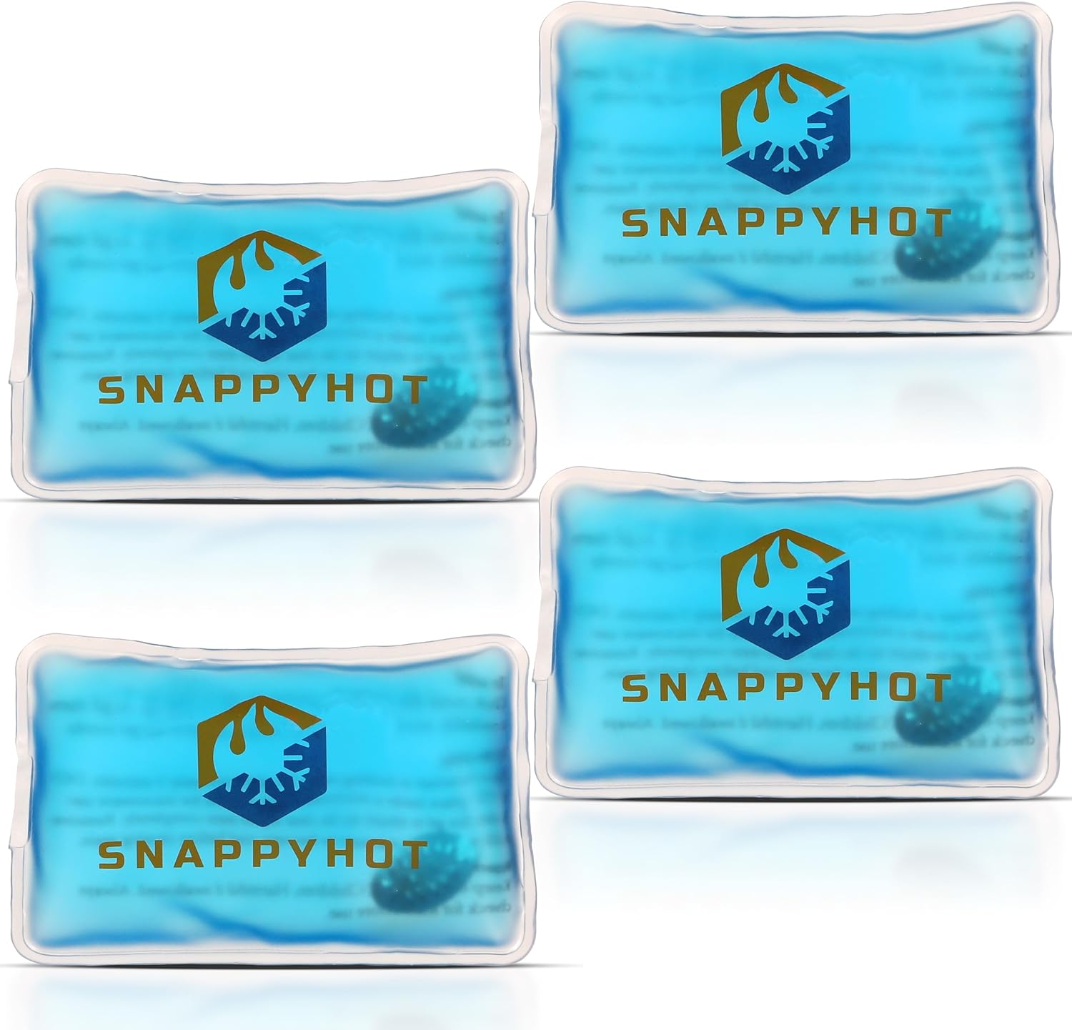 Snappy Hot Reusable Hand Warmer Pack of 4 Easy to Use Gel Hand Warmers Reusable