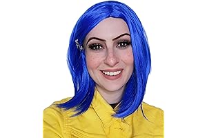ALLAURA Blue Coraline Wig Adult for Women – Cosplay Hair with Dragonfly...