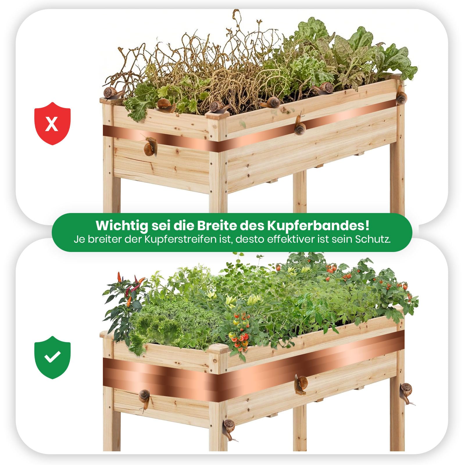 Kupferband Gegen Schnecken – 20m X 30mm Selbstklebend, EMI-Schutz Für Hochbeet & Pflanzen