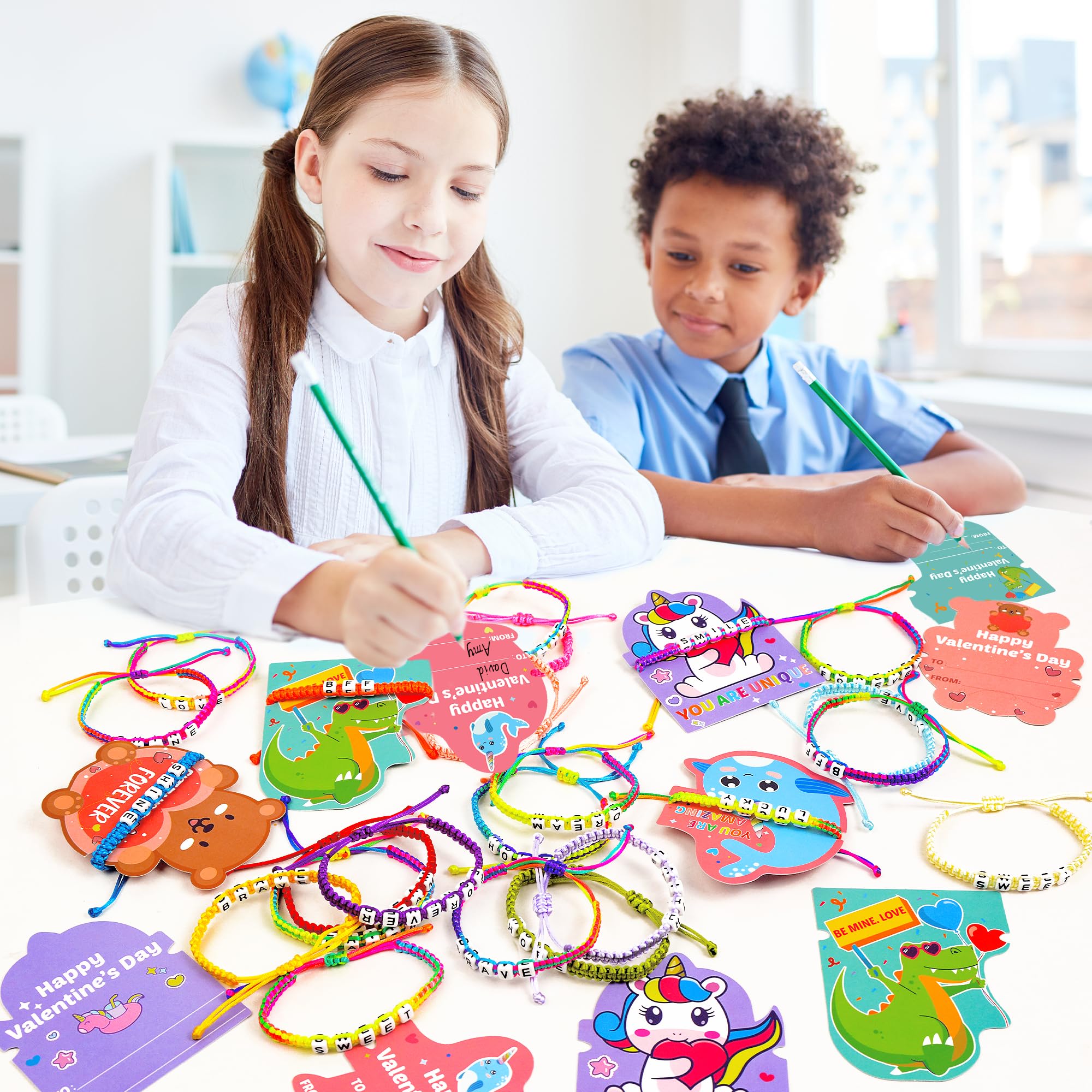 MOVINPE 24-Pack Sports Charm Friendship Bracelets – Valentine’s Day Classroom Exchange Gifts For Kids - View #11