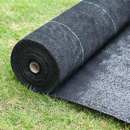 Land Guard Garden Weed Barrier Fabric - High Density Woven Landscape Fabric - Premium Heavy Duty Weed Mat Fabric - Weed Blocker Fabric - Suitable for Landscaping(3ft×50ft