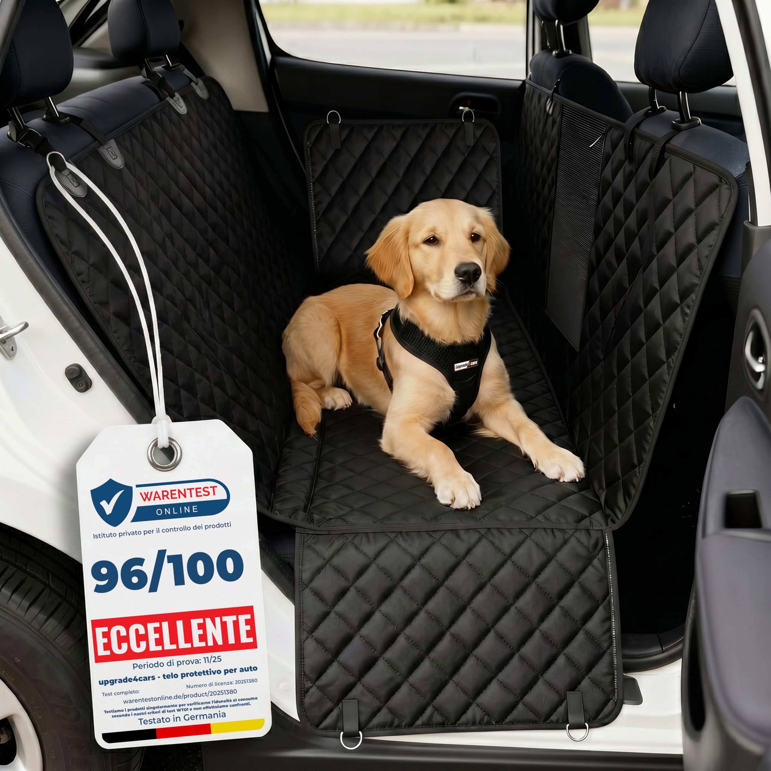 Upgrade4cars Telo Sedile Posteriore per Cani Universale Impermeabile e Antiscivolo Accessori Auto Cane Durevole